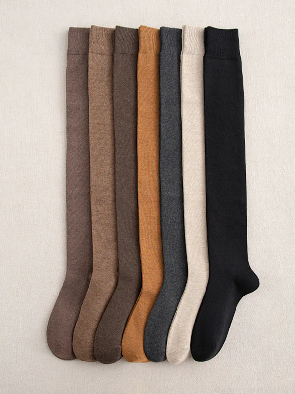 Casual Skinny Leg Solid Color Stockings Accessories - Image 15