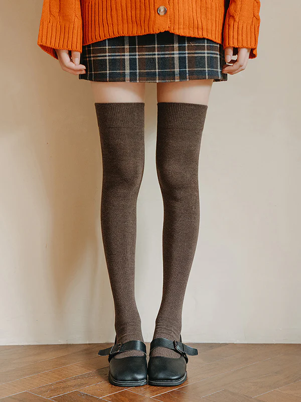 Casual Skinny Leg Solid Color Stockings Accessories - Image 8