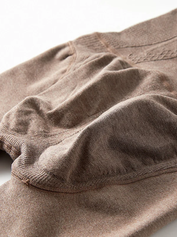 Casual Skinny Leg Velvet Keep Warm Solid Color Thermal Pants Bottoms - Image 17