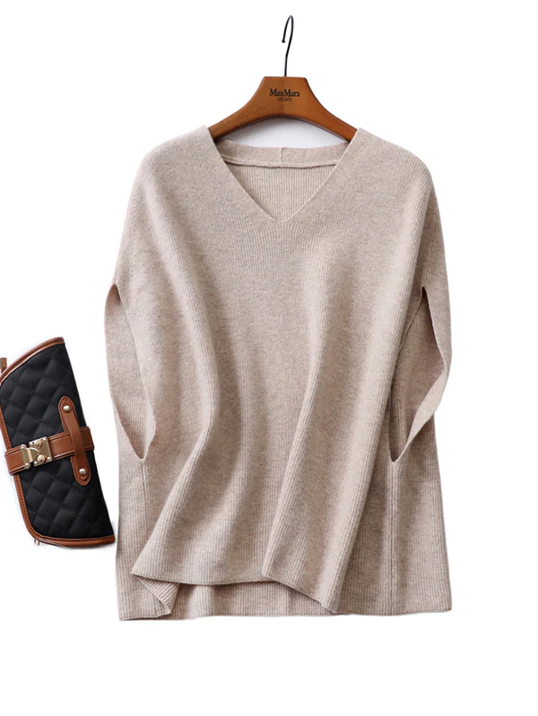 Casual Sleeveless Loose Solid Color V-Neck Vest Top - Image 18