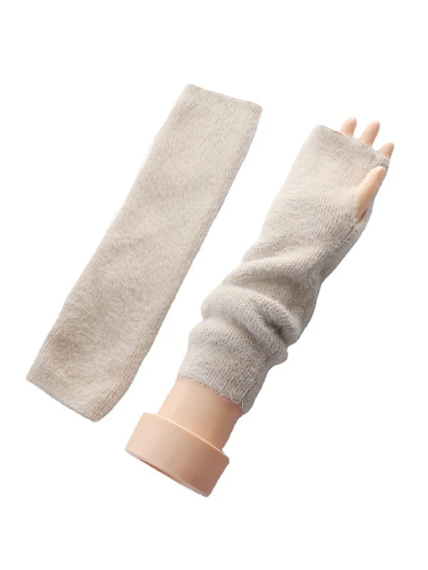 Casual Solid Color Arm Warmers Accessories - Image 18