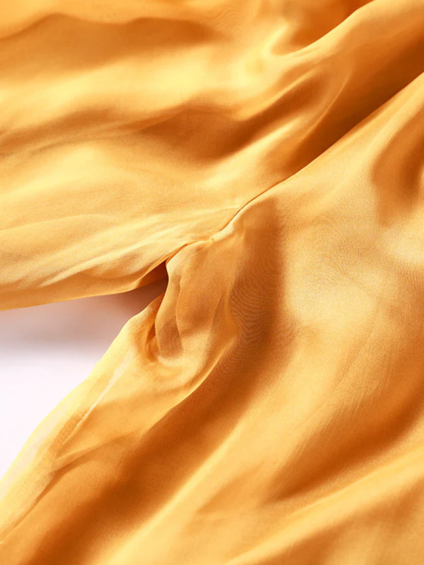 Casual Solid Color Chiffon Column Wide Leg Pants&Skirt - Image 29