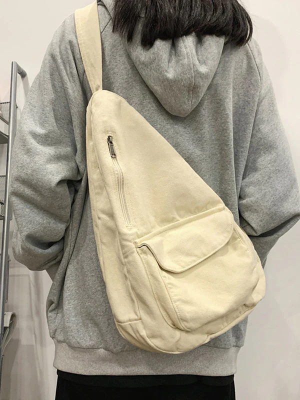 Casual Solid Color Zipper Bags Accessories - Image 2
