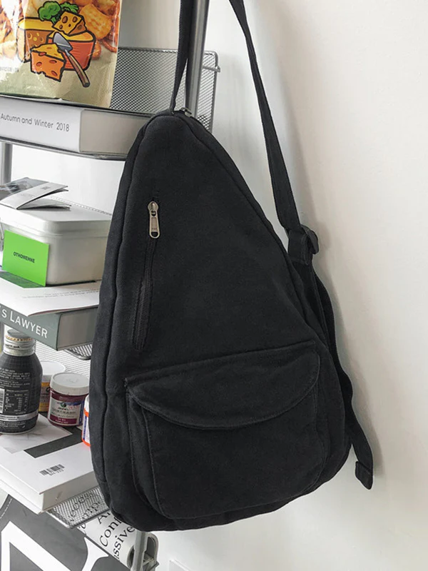 Casual Solid Color Zipper Bags Accessories - Image 6