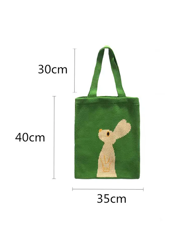 Casual Weave Contrast Color Animal Bags Accessories - Image 3