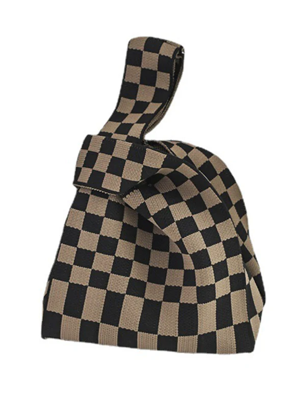 Casual Weave Contrast Color Plaid Bags Accessories - Image 15
