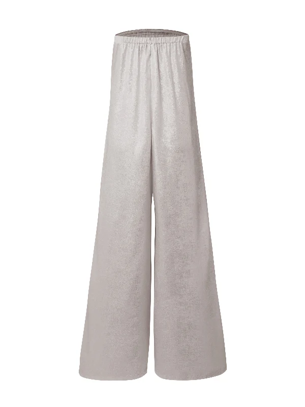 Casual Wide Leg Strapless Solid Color Tube Jumpsuits - Image 5