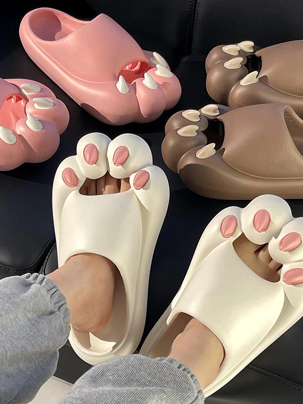 Cat Paw Shape Hollow Slippers - Image 2