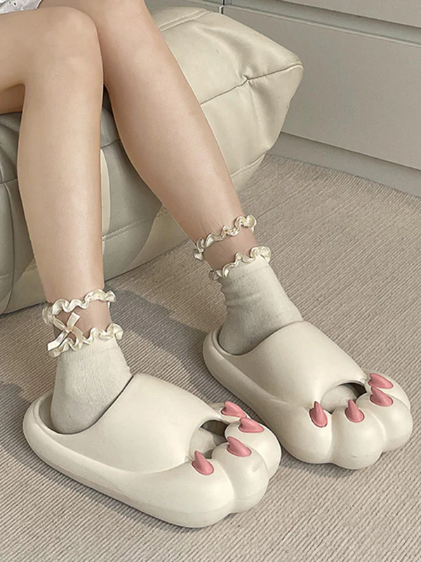 Cat Paw Shape Hollow Slippers - Image 3