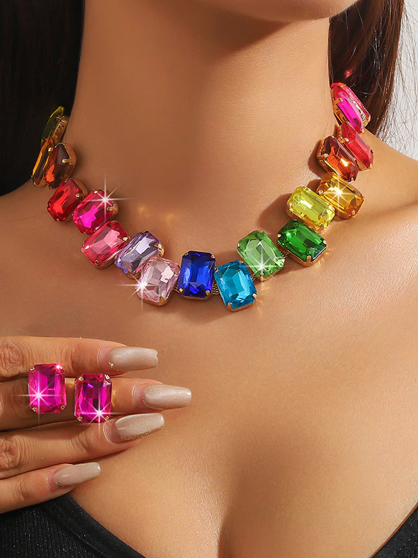 Chains Contrast Color Necklaces Accessories