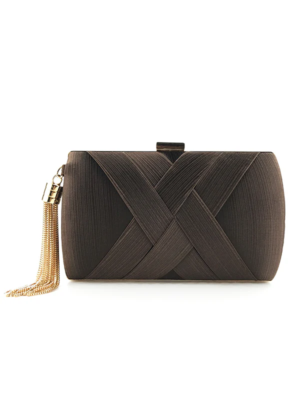 Chains Contrast Color Tasseled Banquet Handbags - Image 15
