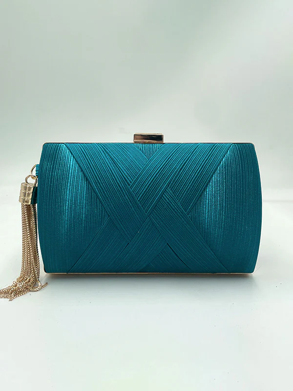 Chains Contrast Color Tasseled Banquet Handbags - Image 5