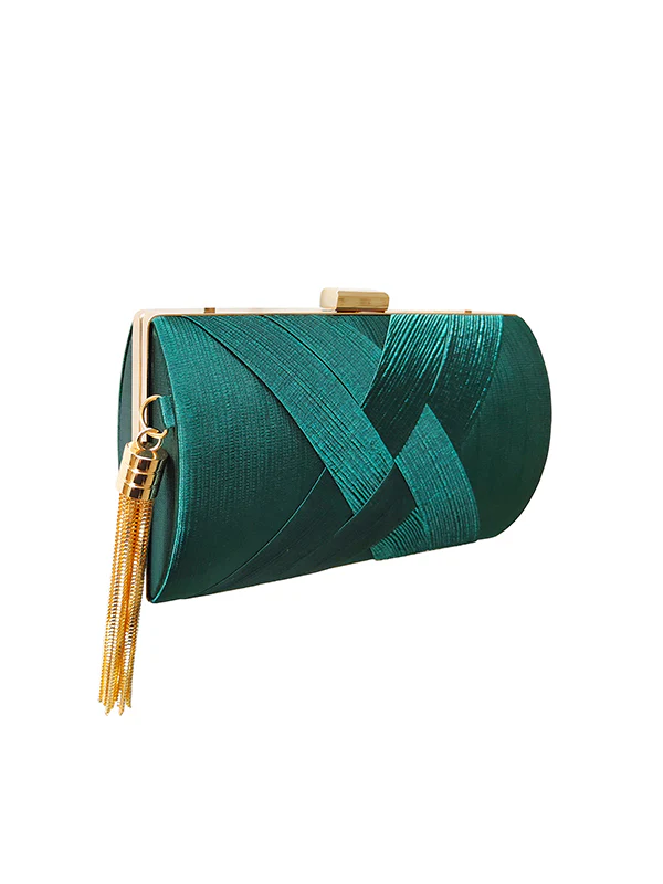Chains Contrast Color Tasseled Banquet Handbags - Image 8