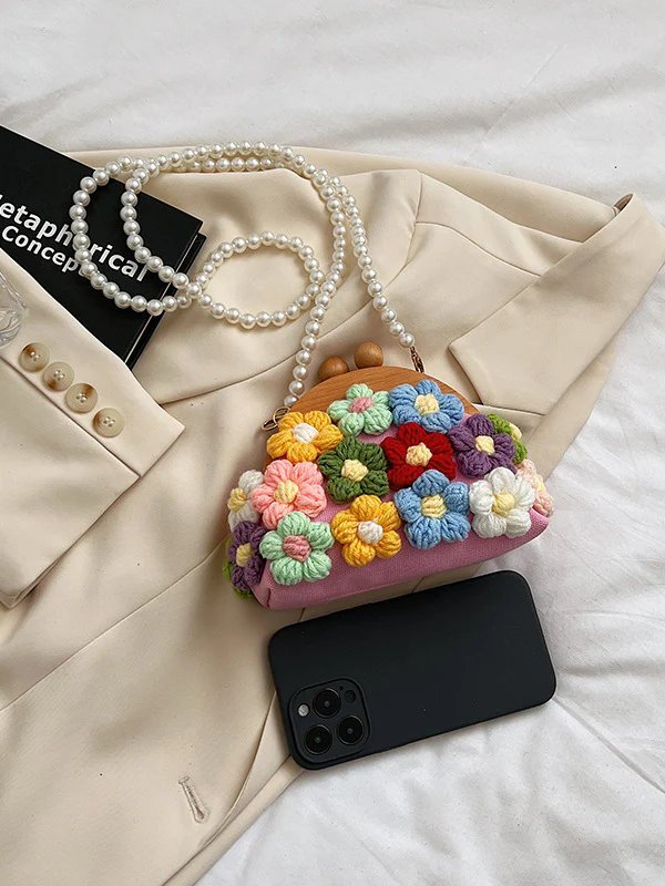 Chains Flower Shape Crossbody Bags Handbags - Image 11
