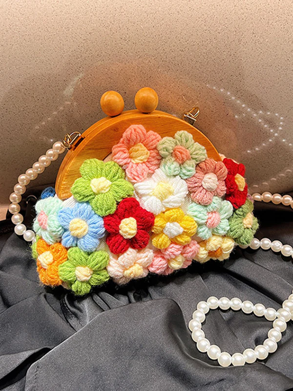 Chains Flower Shape Crossbody Bags Handbags - Image 12