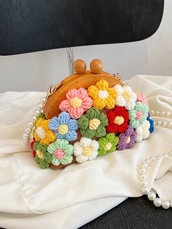 Chains Flower Shape Crossbody Bags Handbags - Image 13