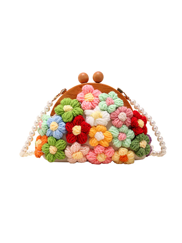 Chains Flower Shape Crossbody Bags Handbags - Image 14