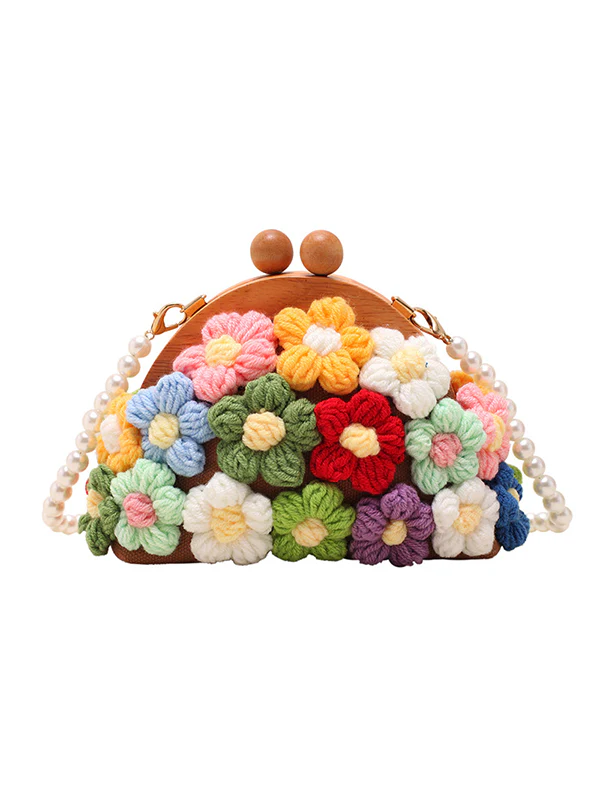 Chains Flower Shape Crossbody Bags Handbags - Image 15