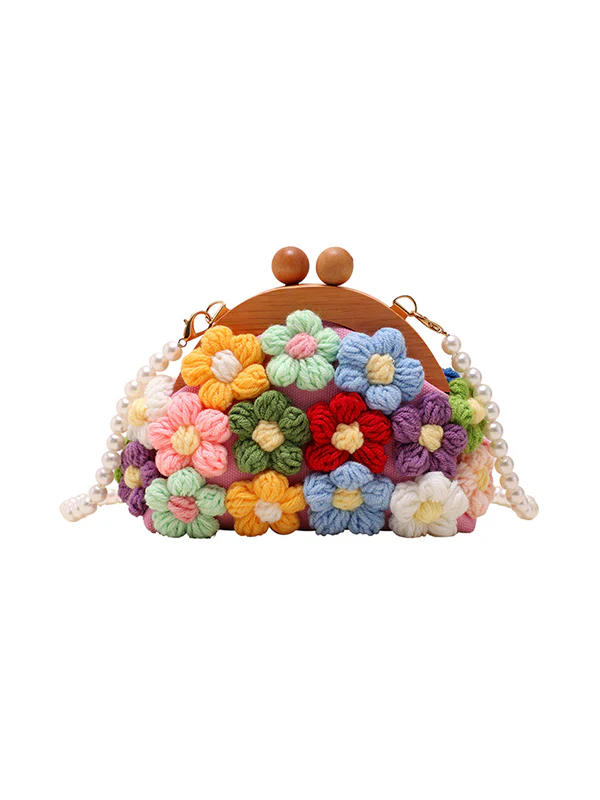 Chains Flower Shape Crossbody Bags Handbags - Image 16