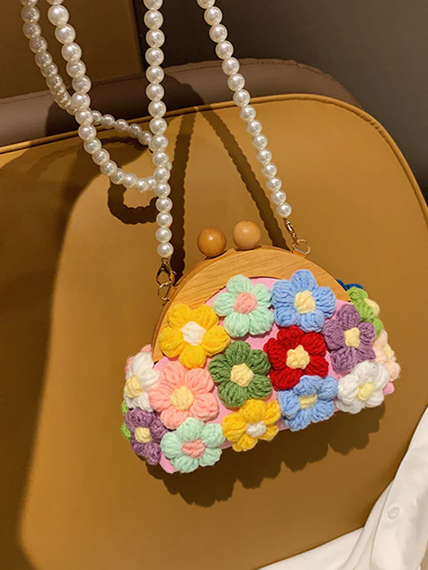 Chains Flower Shape Crossbody Bags Handbags - Image 5