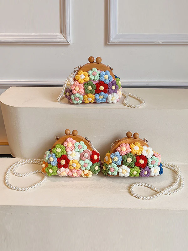 Chains Flower Shape Crossbody Bags Handbags - Image 9