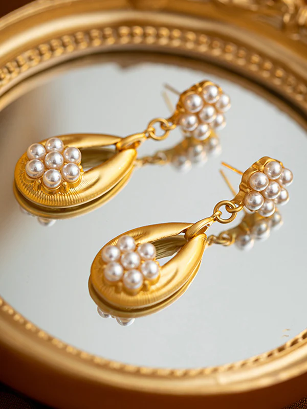 Chains Flower Shape Earrings Accessories - Image 2
