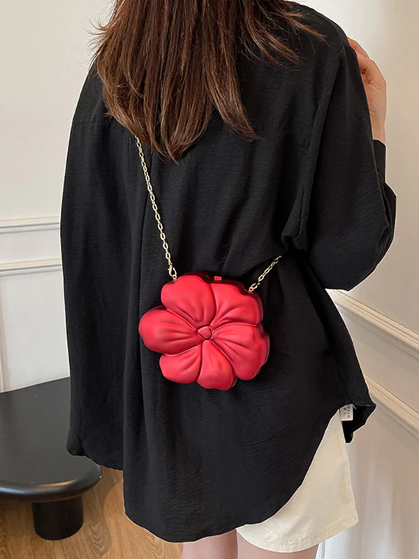 Chains Flower Shape Shiny Crossbody Bags - Image 12