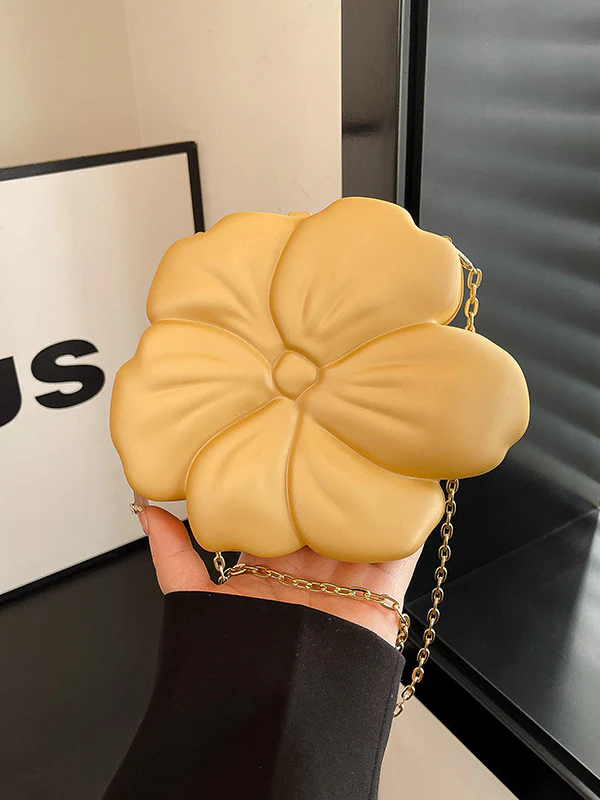Chains Flower Shape Shiny Crossbody Bags - Image 2
