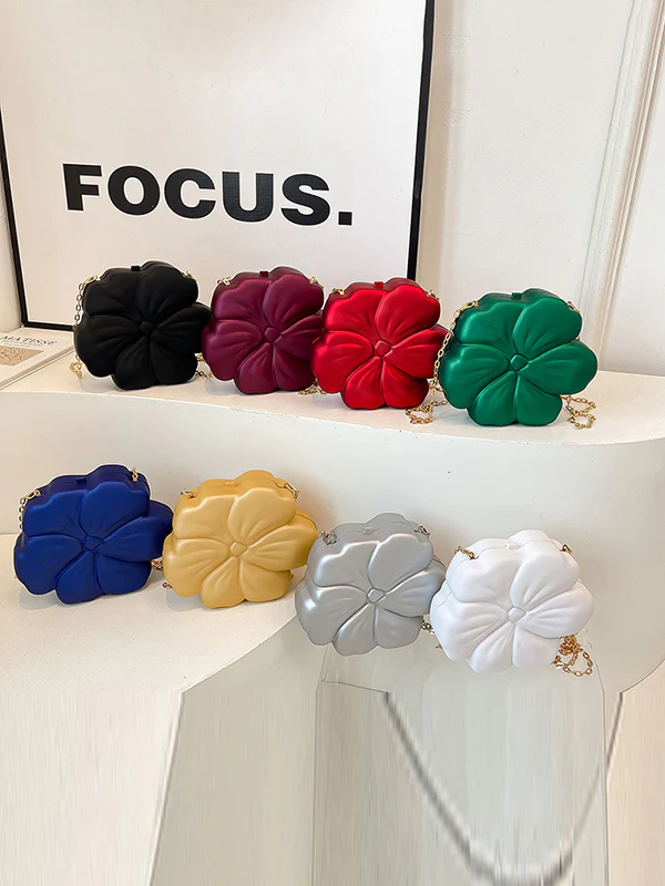 Chains Flower Shape Shiny Crossbody Bags - Image 20
