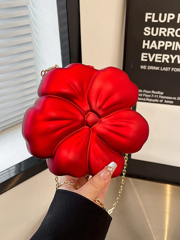 Chains Flower Shape Shiny Crossbody Bags - Image 5