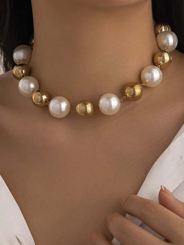 Chains Geometric Choker Necklace Necklaces Accessories - Image 3