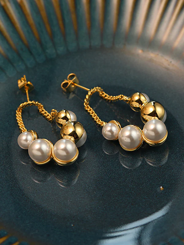 Chains Geometric Drop Earrings - Image 2