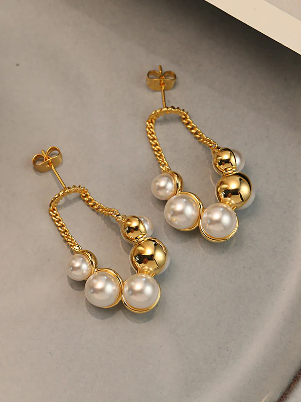 Chains Geometric Drop Earrings - Image 4