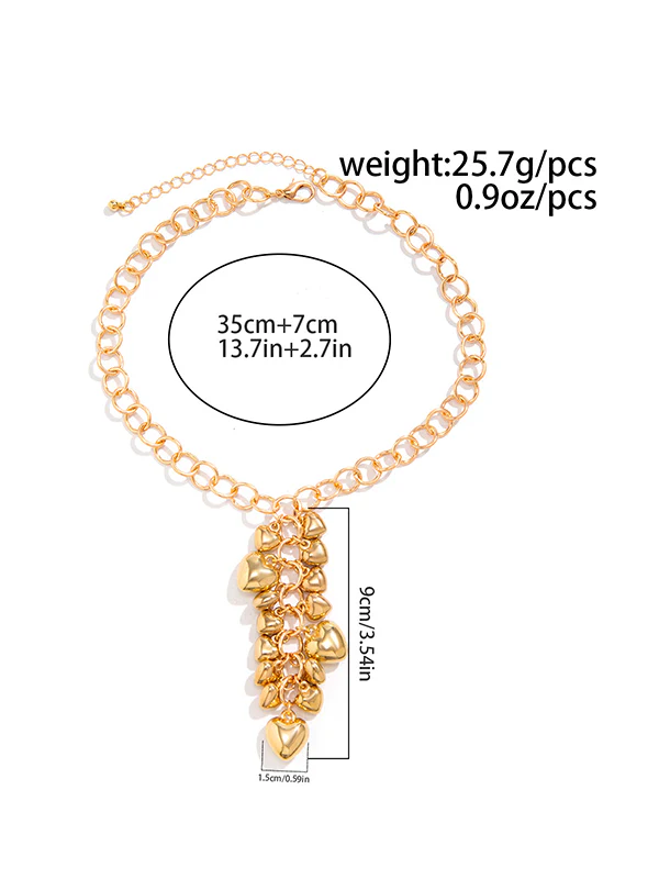 Chains Geometric Heart Shape Necklaces Accessories - Image 7