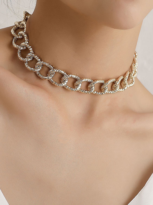 Chains Geometric Hollow Dainty Necklace Necklaces Accessories - Image 3