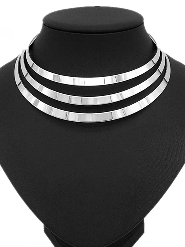 Chains Geometric Hollow Necklaces Accessories - Image 6