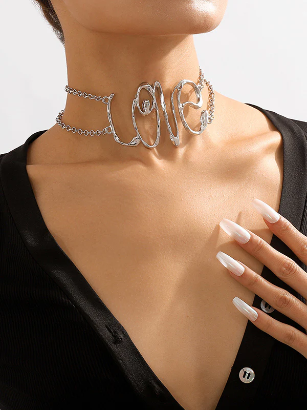 Chains Geometric Hollow Necklaces Accessories - Image 3