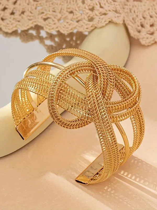 Chains Geometric Interlace Layered Bracelet Accessories - Image 6
