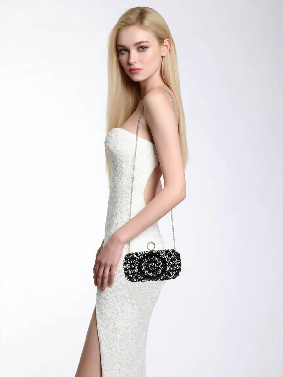 Chains Geometric Lock Rhinestone Shiny Crossbody Bags Evening Bags & Clutches - Image 8