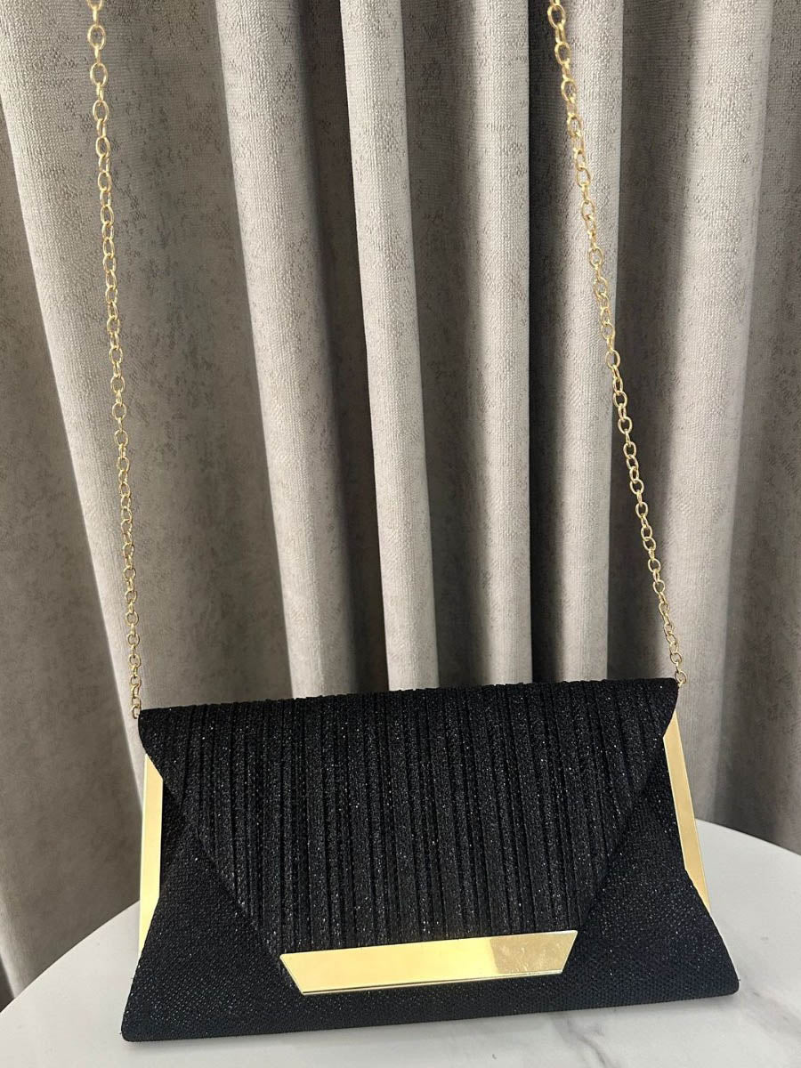 Chains Geometric Pleated Shiny Crossbody Bags Evening Bags & Clutches Mini Bags - Image 5