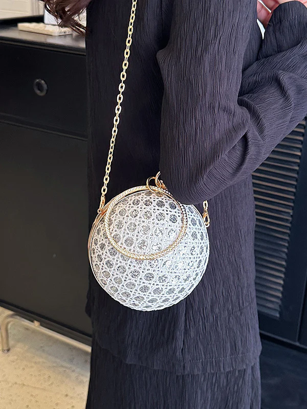 Chains Geometric Rhinestone Shiny Bags Bags Accessories Crossbody Bags Evening Bags & Clutches Handbags - Image 10