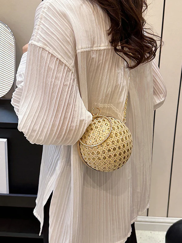 Chains Geometric Rhinestone Shiny Bags Bags Accessories Crossbody Bags Evening Bags & Clutches Handbags - Image 3