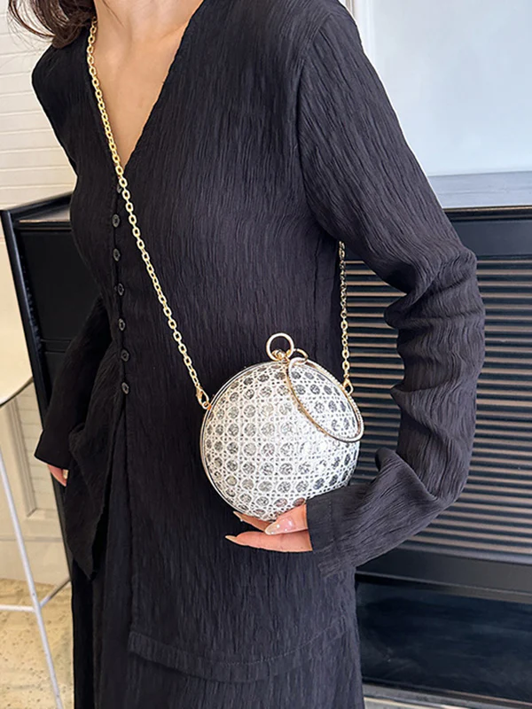 Chains Geometric Rhinestone Shiny Bags Bags Accessories Crossbody Bags Evening Bags & Clutches Handbags - Image 9