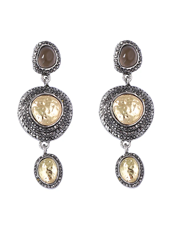 Chains Geometric Rhinestone Shiny Earrings Accessories - Image 5