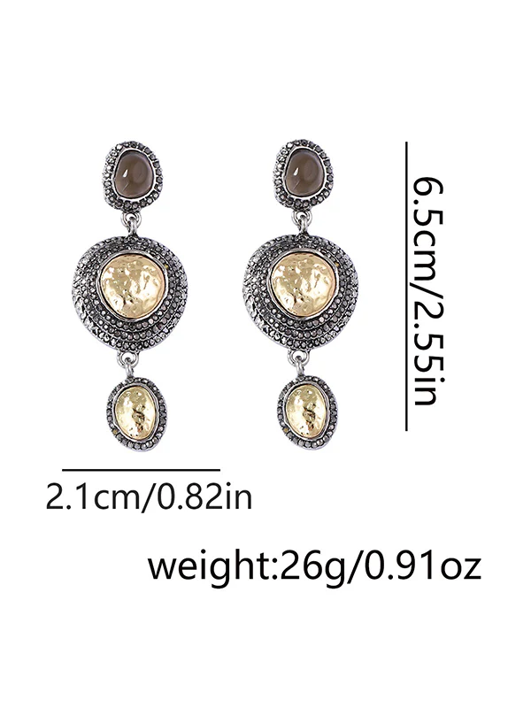 Chains Geometric Rhinestone Shiny Earrings Accessories - Image 6
