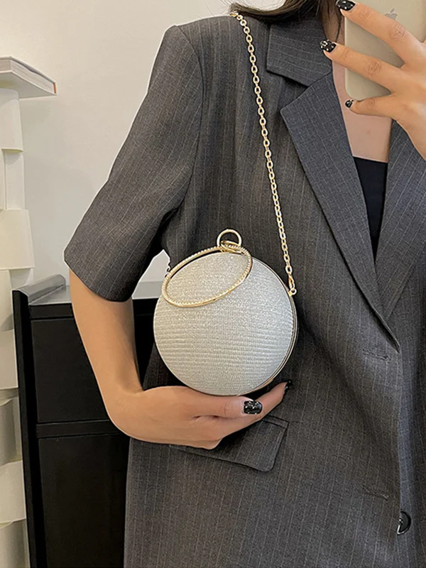 Chains Geometric Shiny Bags Crossbody Bags Handbags - Image 2