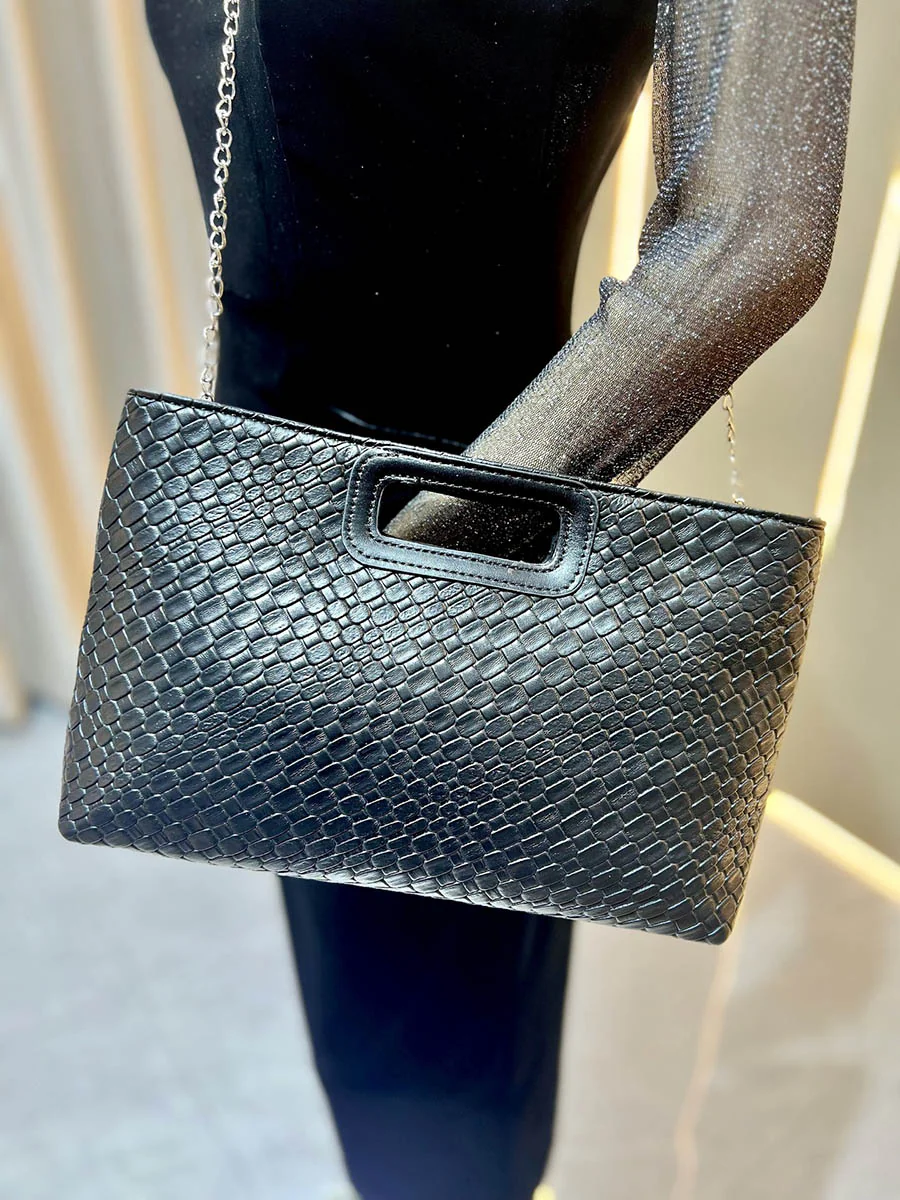 Chains Geometric Shiny Snakeskin Crossbody Bags Evening Bags & Clutches - Image 5