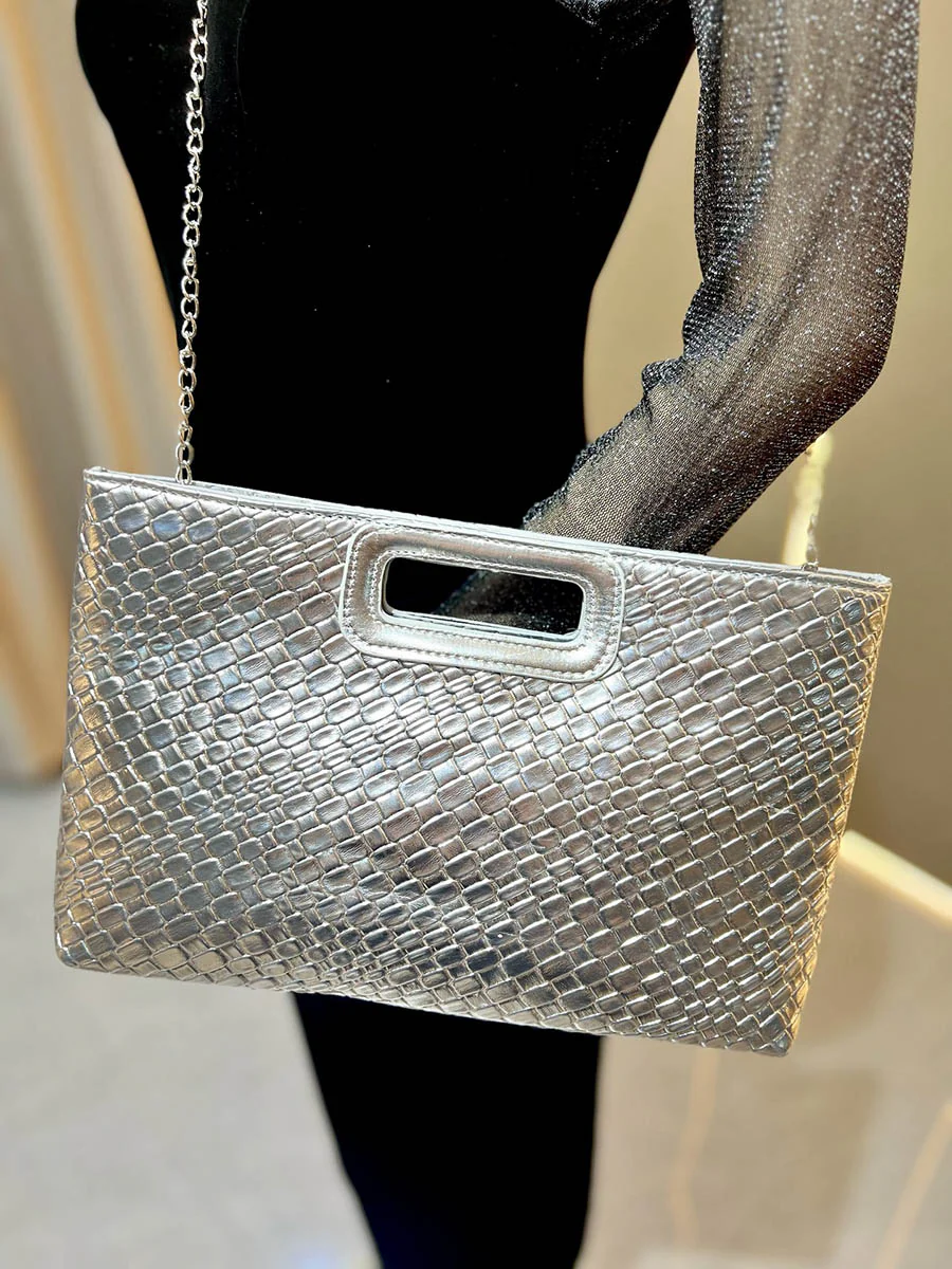 Chains Geometric Shiny Snakeskin Crossbody Bags Evening Bags & Clutches - Image 6