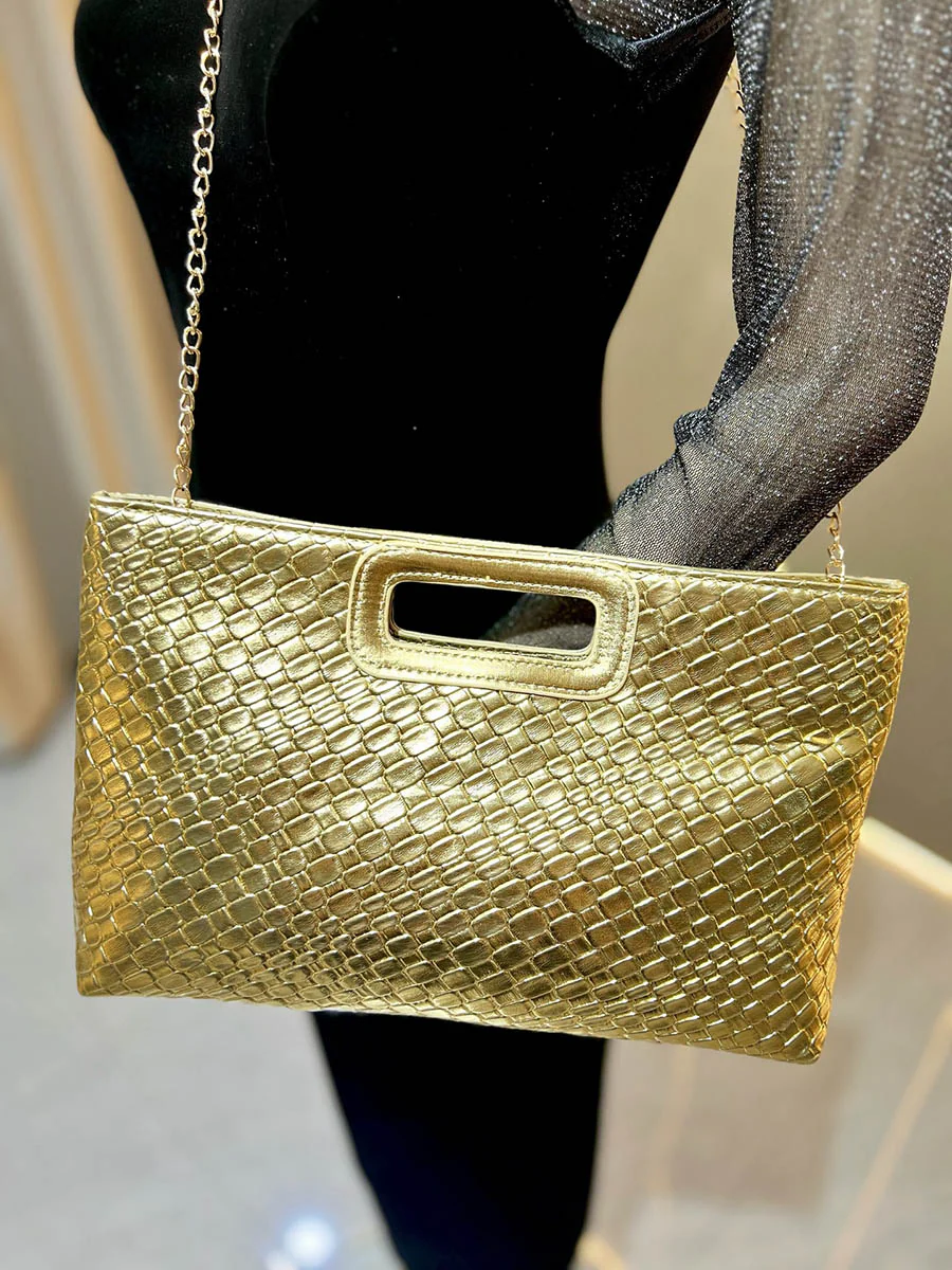 Chains Geometric Shiny Snakeskin Crossbody Bags Evening Bags & Clutches - Image 7