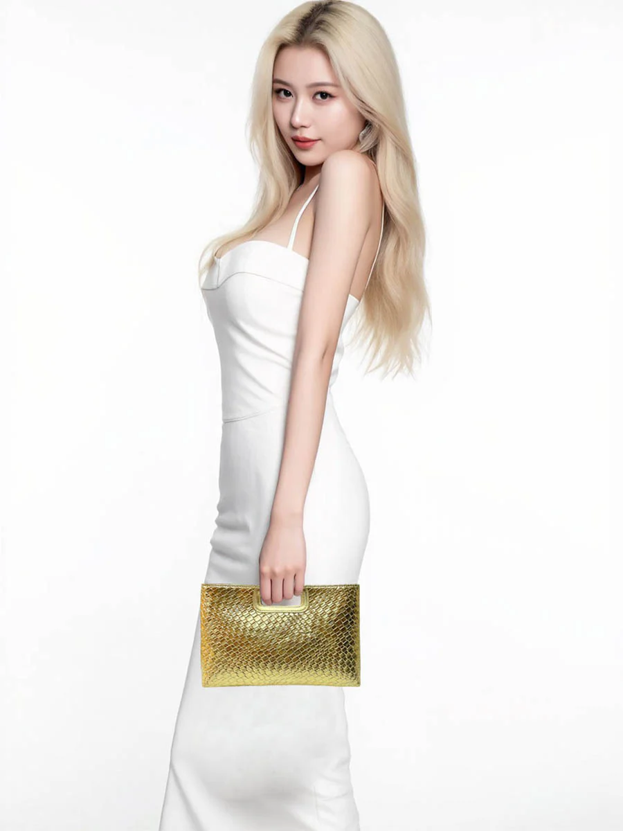 Chains Geometric Shiny Snakeskin Crossbody Bags Evening Bags & Clutches - Image 9